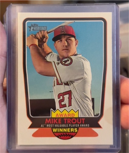 2016 Topps Heritage Award Winners #AW-6 Mike Trout — front