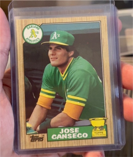 1987 Topps #620 Jose Canseco — front