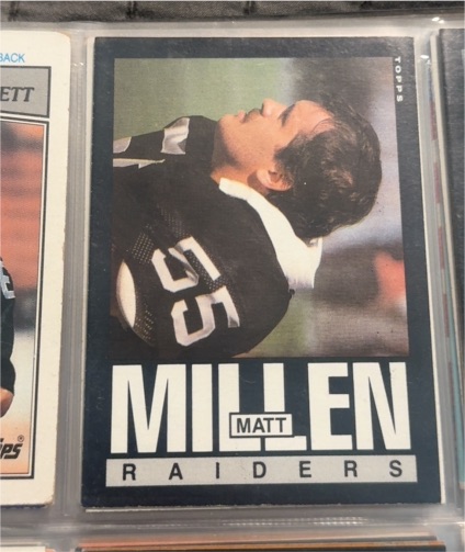 1985 Topps #295 Matt Millen Los Angeles Raiders — front
