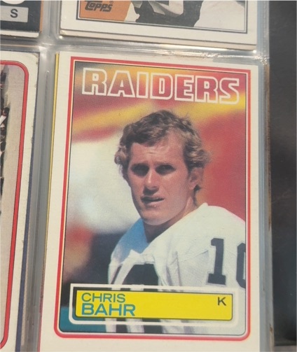 1983 Topps #296 Chris Bahr — front