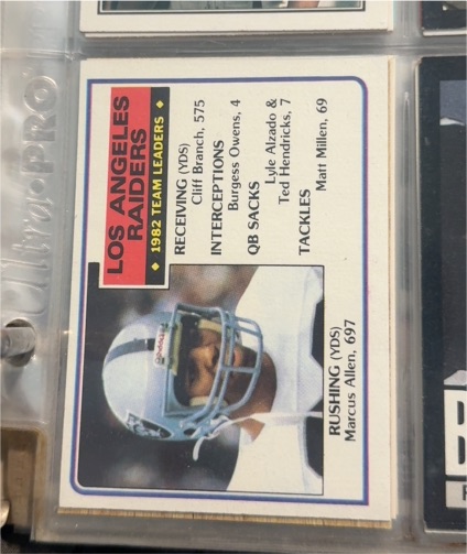1983 Topps #293 Marcus Allen — front