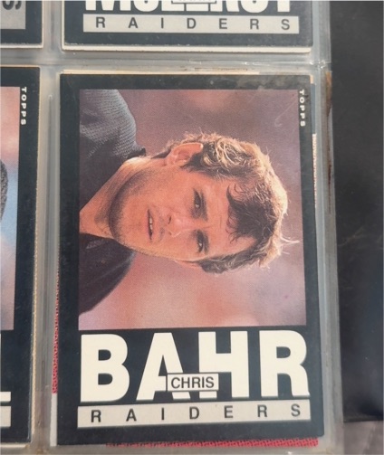 1985 Topps Football #284 Chris Bahr — front