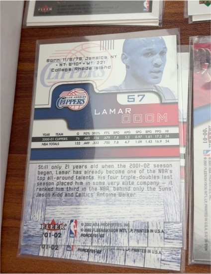 2001-02 Fleer #57 Lamar Odom — front