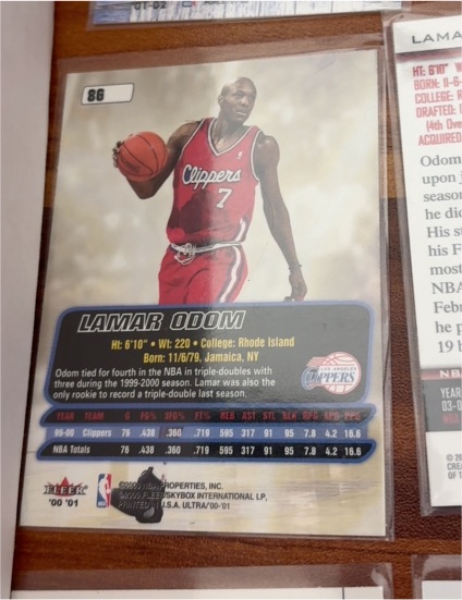 1999-00 Fleer #86 Lamar Odom — front