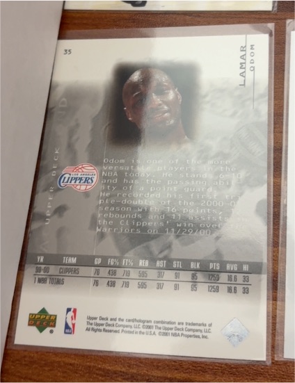 2000-01 Upper Deck #35 Lamar Odom — front