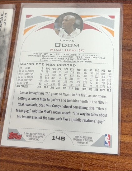 2004-05 Topps #148 Lamar Odom — front