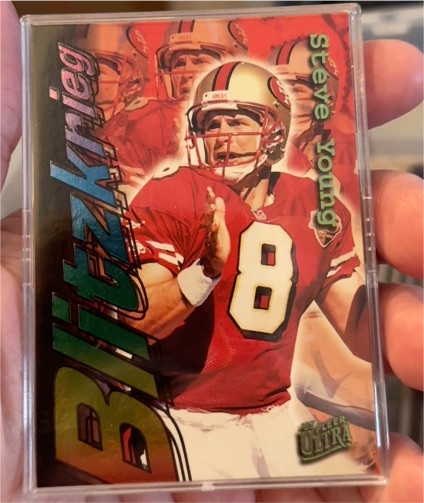 1997 Fleer Ultra #18 Steve Young Blitzkrieg — front