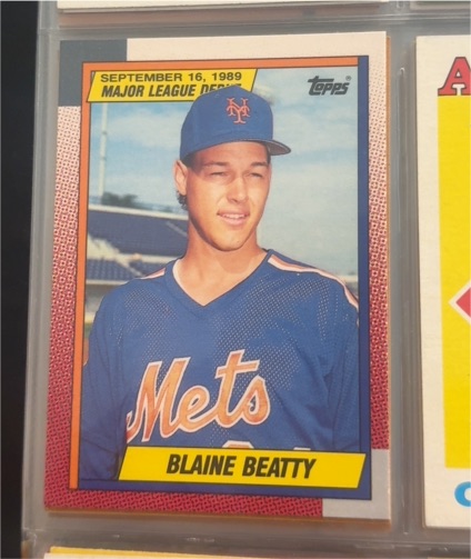 1990 Topps Major League Debut 1989 #11 Blaine Beatty — front