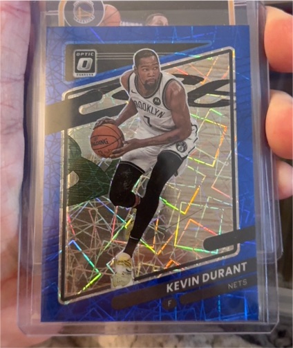 2021-22 Panini Donruss Optic #11 Kevin Durant Blue Velocity Prizm — front