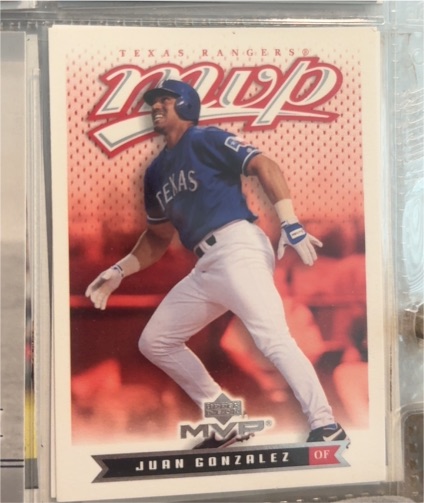 2003 Upper Deck MVP #210 Juan Gonzalez — front
