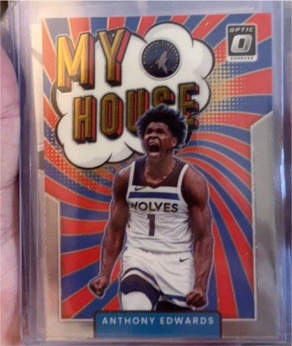 2021-22 Donruss Optic #9 Anthony Edwards My House Minnesota Timberwolves — front