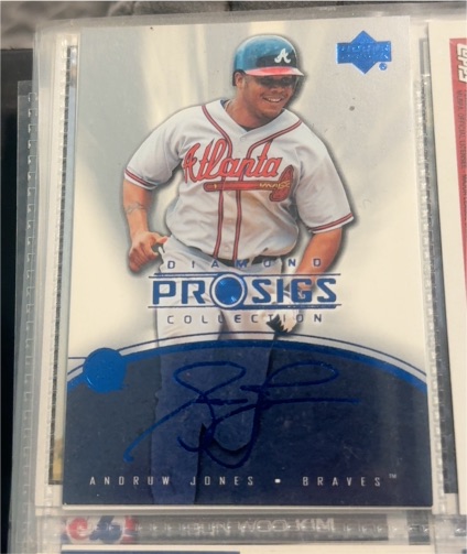 2004 Upper Deck Diamond Collection Pro Sigs #21 Andruw Jones — front