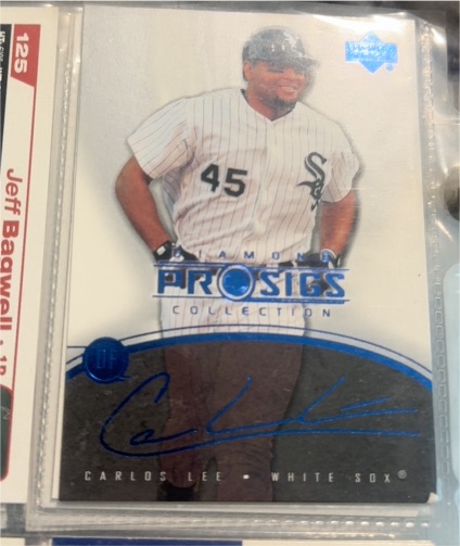2004 Upper Deck Diamond Collection Pro Sigs #8 Carlos Lee — front