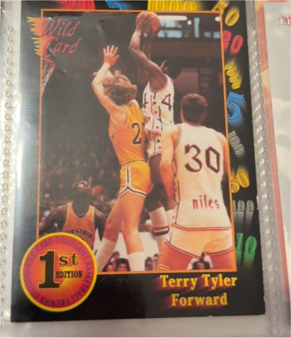 1992 Wild Card Collegiate #108 Terry Tyler — front
