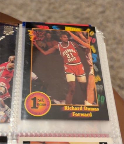 1991 Wild Card Collegiate #39 Richard Dumas — front