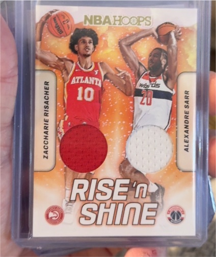 2024-25 Panini NBA Hoops #RSD-ZRS Zaccharie Risacher & Alexandre Sarr — front