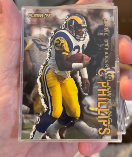 1997 Fleer Game Breakers #17 Lawrence Phillips Rams — front