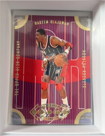 1996-97 Upper Deck Fast Break Connections Die-Cut #FB5 Hakeem Olajuwon — front