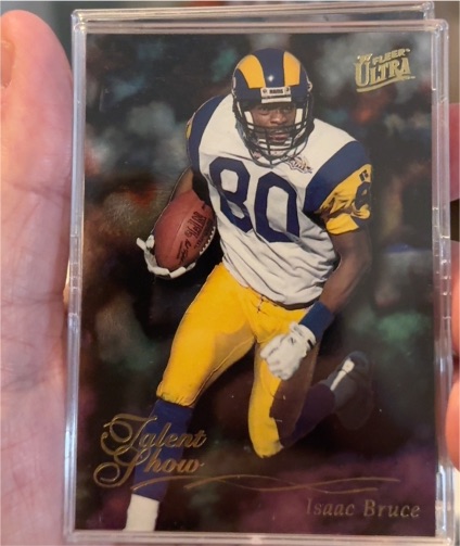 1997 Fleer Ultra #4 Isaac Bruce Talent Show — front