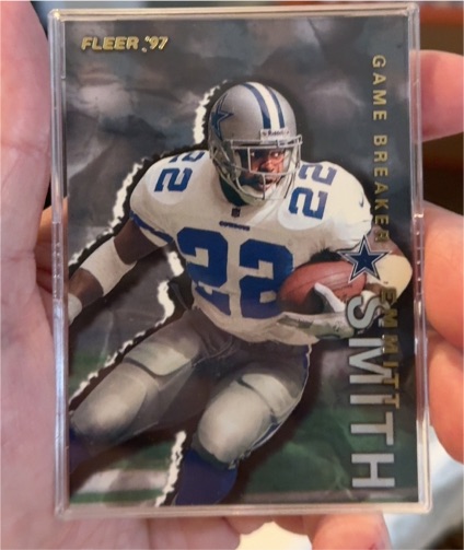1997 Fleer #20 Emmitt Smith Game Breakers — front