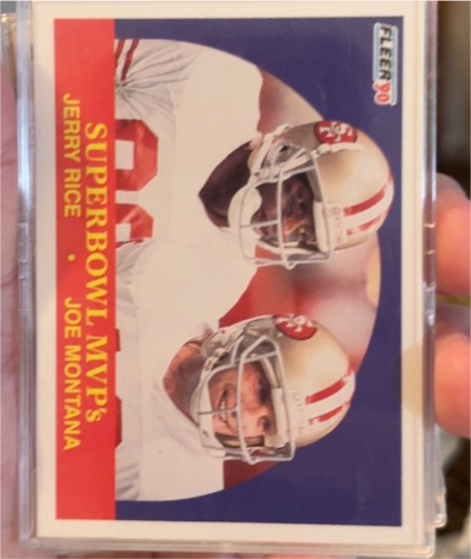1990 Fleer #397 Jerry Rice, Joe Montana — front
