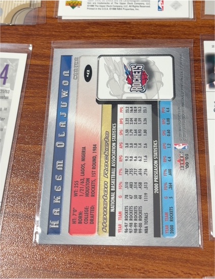 2000-01 Upper Deck #41 Hakeem Olajuwon — front