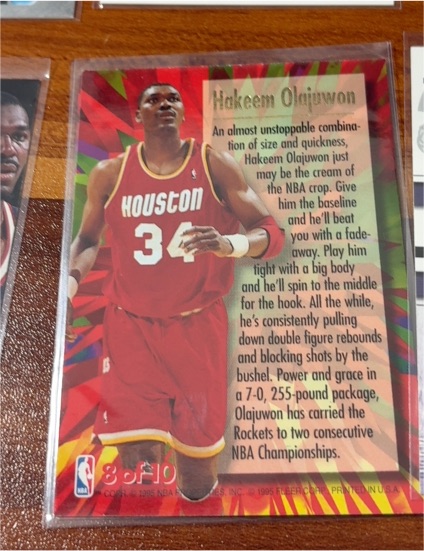 1995-96 Fleer #71 Hakeem Olajuwon — front