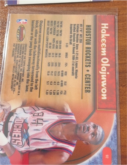 1998-99 Bowman's Best #92 Hakeem Olajuwon — front