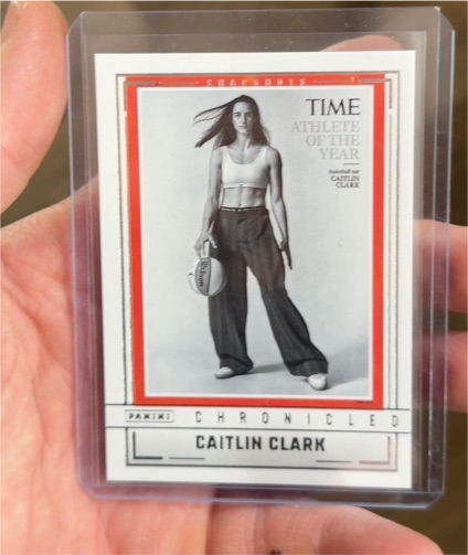 2025 Panini Caitlin Clark Chronicled Snapshots #99 Time Athlete of the Year — front