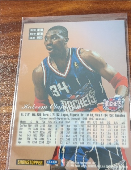 1993-94 Topps Stadium Club #348 Hakeem Olajuwon — front