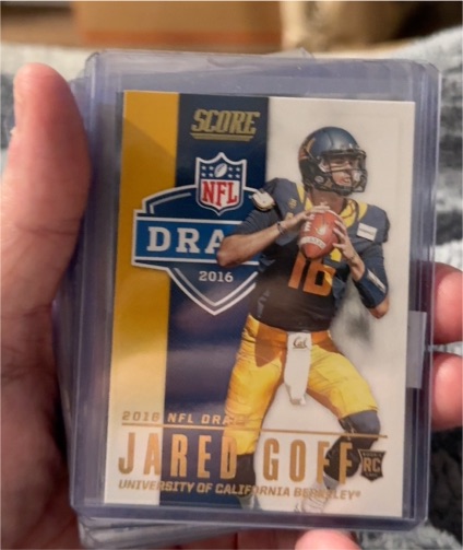 2016 Score NFL Draft #2 Jared Goff Rookie — front