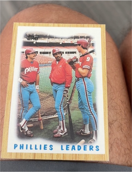 1987 Topps #481 Phillies Leaders Philadelphia Phillies — front