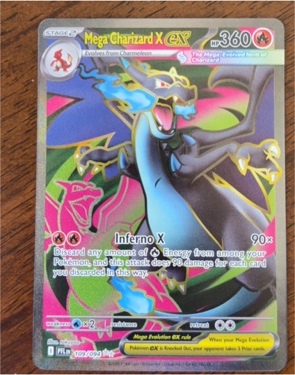 Pokémon TCG Mega Charizard X ex 109/094 Phantasmal Flames — front