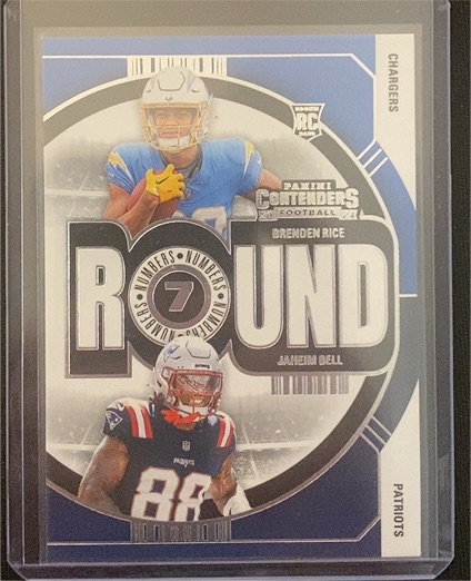 2024 Panini Contenders Round Numbers #22 Brenden Rice / Jaheim Bell — front