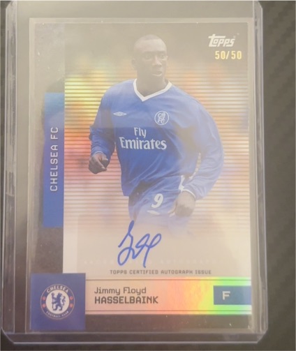2025 Topps Premier League #50/50 Jimmy Floyd Hasselbaink Chelsea FC — front