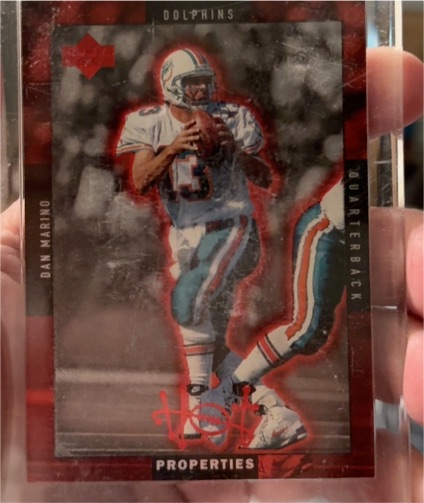 1996 Upper Deck Hot Properties #HT-1 Dan Marino / Drew Bledsoe — front