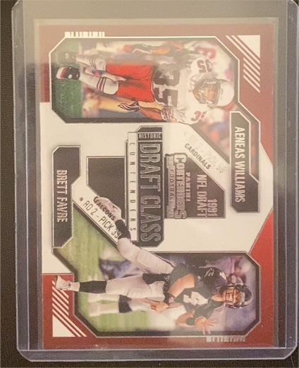 2024 Panini Contenders Historic Draft Class #13 Aeneas Williams/Brett Favre — front
