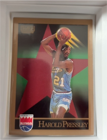 1990-91 SkyBox #249 Harold Pressley Sacramento Kings — front