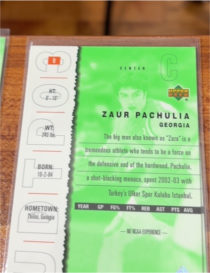 2003-04 Upper Deck Top Prospects #8 Zaur Pachulia — front