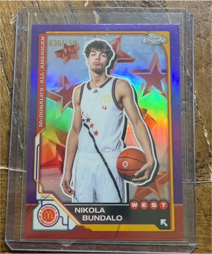 2025 Topps Chrome McDonald's All American #14 Nikola Bundalo West — front