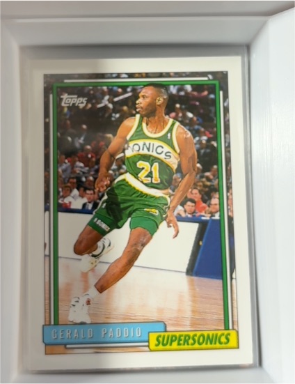 1992-93 Topps #243 Gerald Paddio Seattle SuperSonics — front