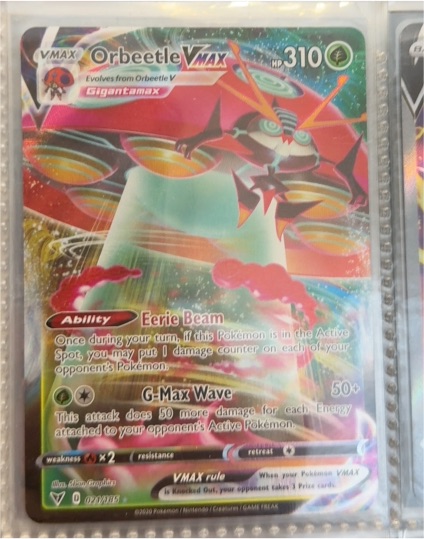 2020 Pokémon Vivid Voltage #021 Orbeetle VMAX — front