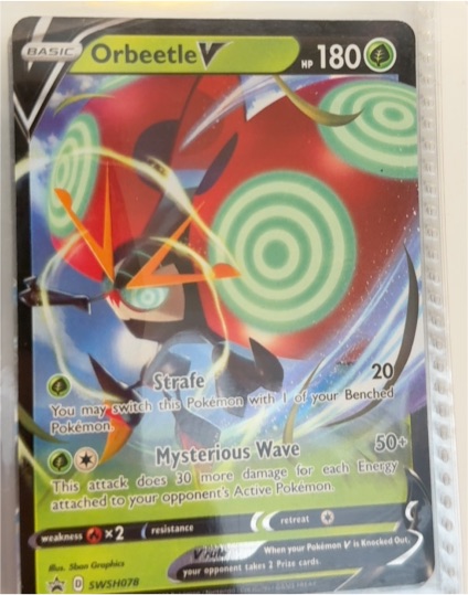 Pokémon TCG Sword & Shield Orbeetle V SWSH078 — front