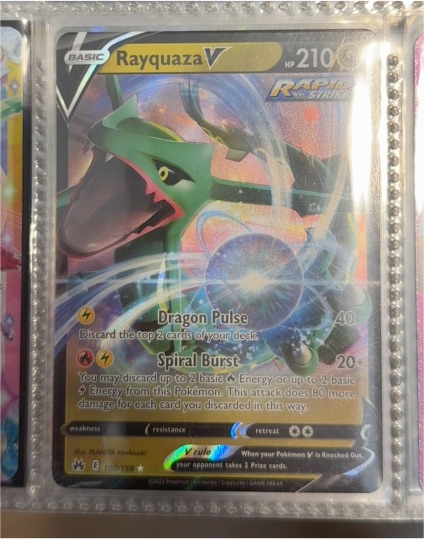 2023 Pokémon #100/159 Rayquaza V — front