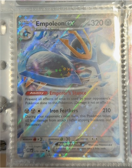 2023 Pokémon Me02: Phantasmal Flames #070 Empoleon ex — front