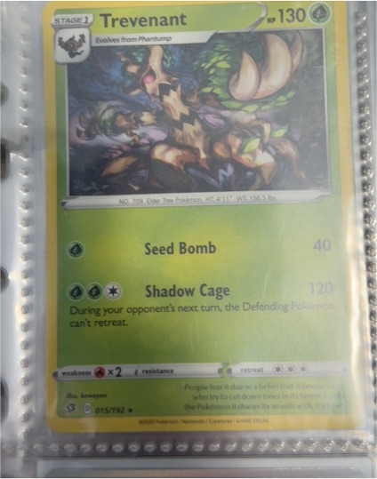 2020 Pokemon Rebel Clash #015 Trevenant — front