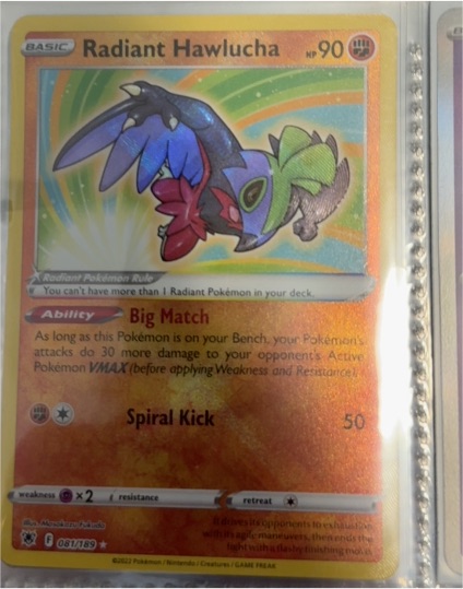 2022 Pokémon Astral Radiance #081 Radiant Hawlucha — front