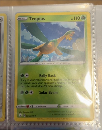 2021 Pokémon TCG Evolving Skies #006 Tropius — front
