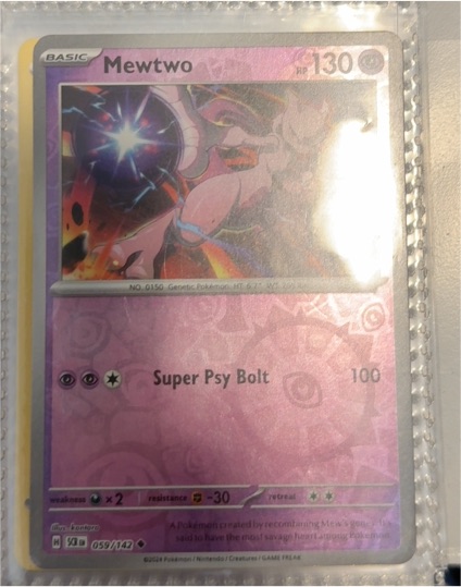 2024 Pokémon SV07: Stellar Crown #059 Mewtwo — front