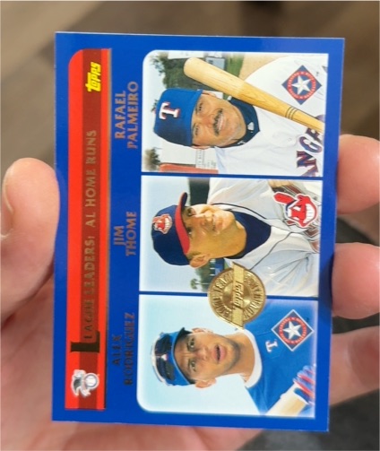 2003 Topps #339 Alex Rodriguez, Jim Thome, Rafael Palmeiro — front
